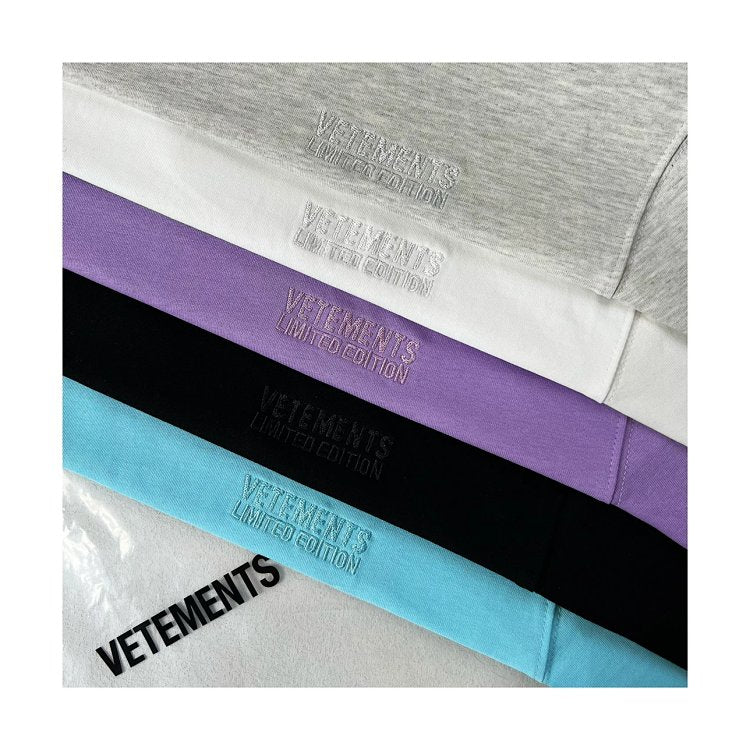 VETEMENTS 反穿設計純色短袖T恤