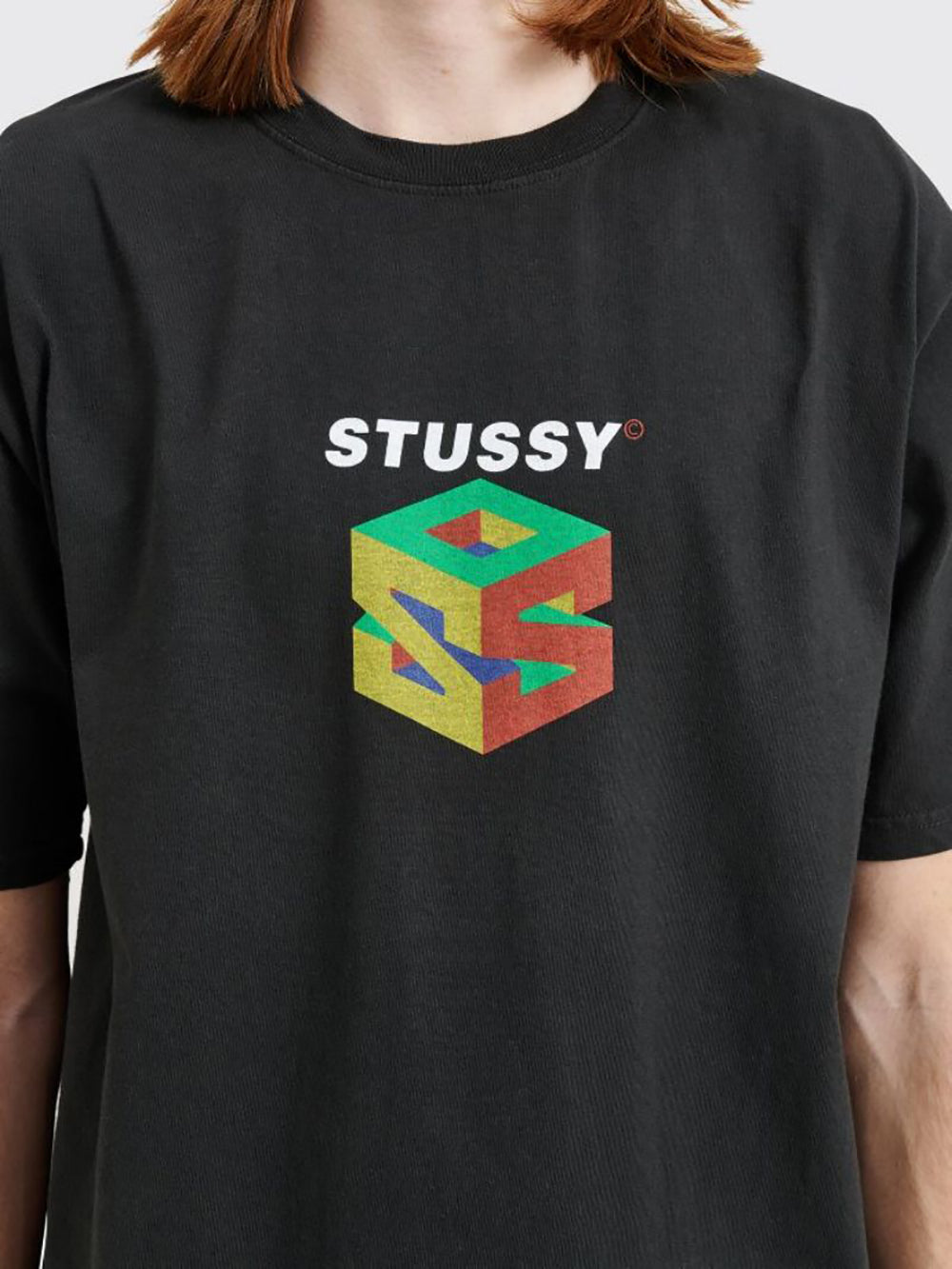 STUSSY 彩色方塊短袖T恤