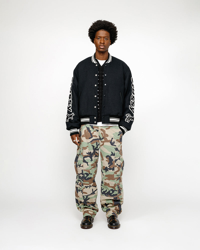 STUSSY VARSITY JACKET 雙袖刺繡棒球外套
