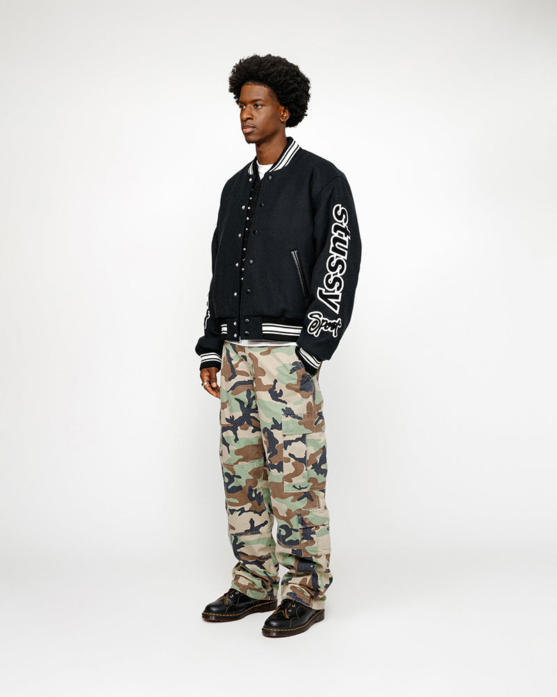 STUSSY VARSITY JACKET 雙袖刺繡棒球外套
