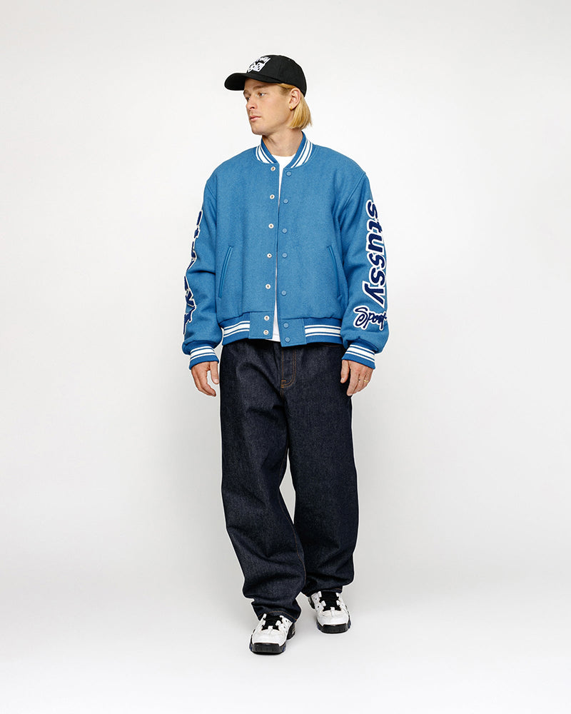 STUSSY VARSITY JACKET 雙袖刺繡棒球外套