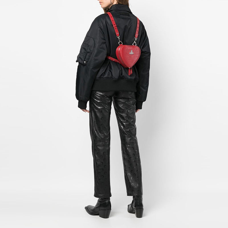 Vivienne Westwood 鱷魚壓紋迷你愛心背包