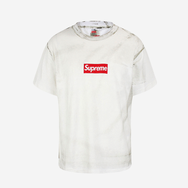 - 全新特價 - Supreme x MM6 Box Logo Tee 白色印花短袖 (L碼)