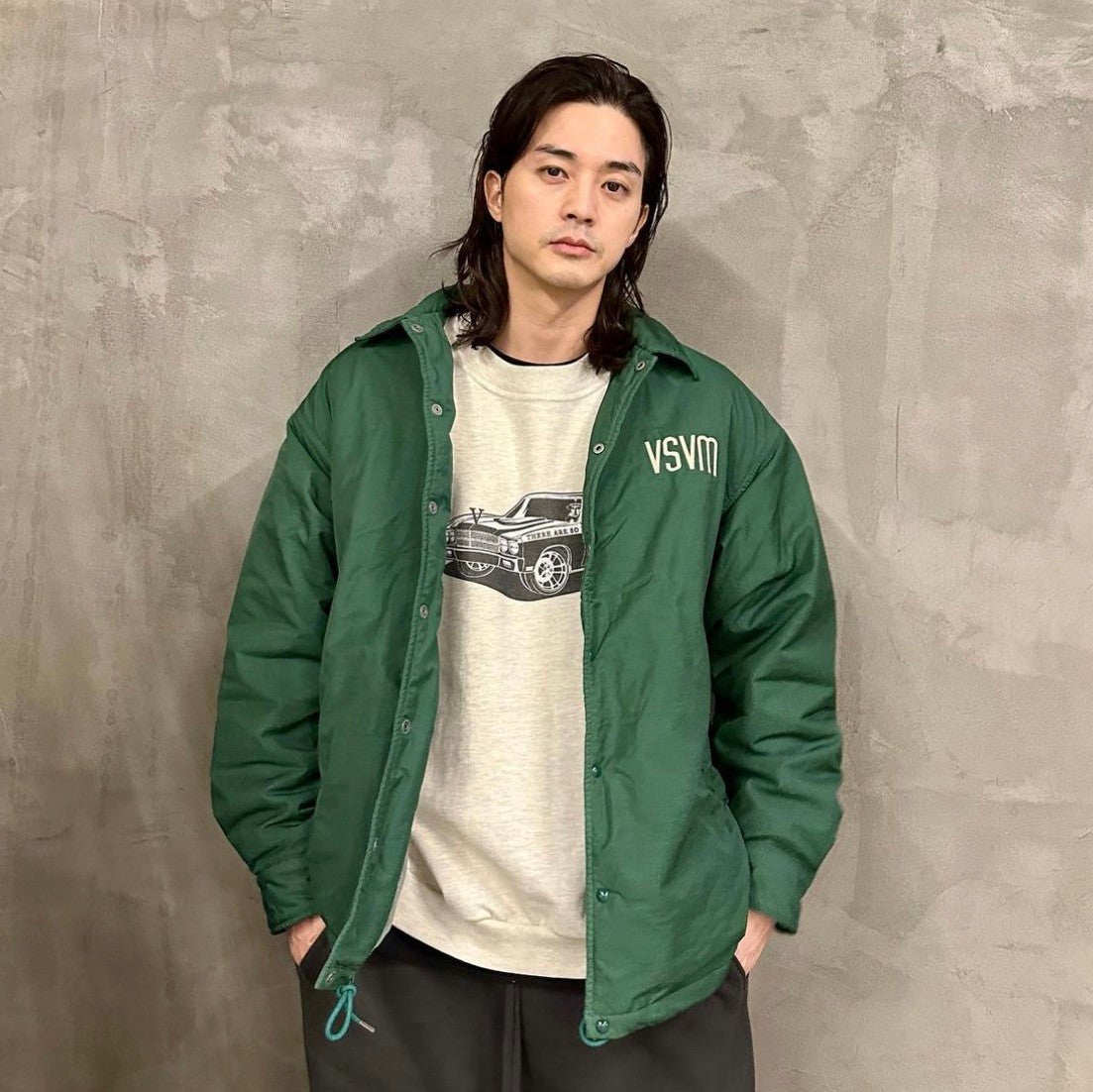 VISVIM 羊羔絨翻領教練夾克