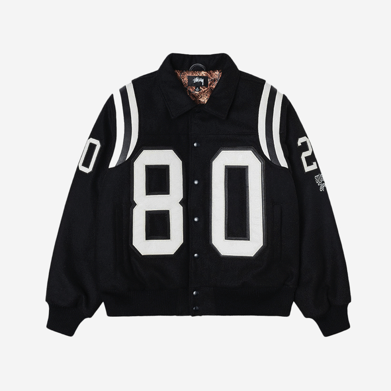 STUSSY 80 WOOL VARSITY JACKET 翻領鋪棉夾克
