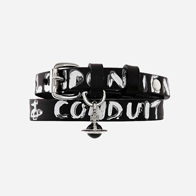 Vivienne Westwood Choker 土星球墜飾皮革項圈