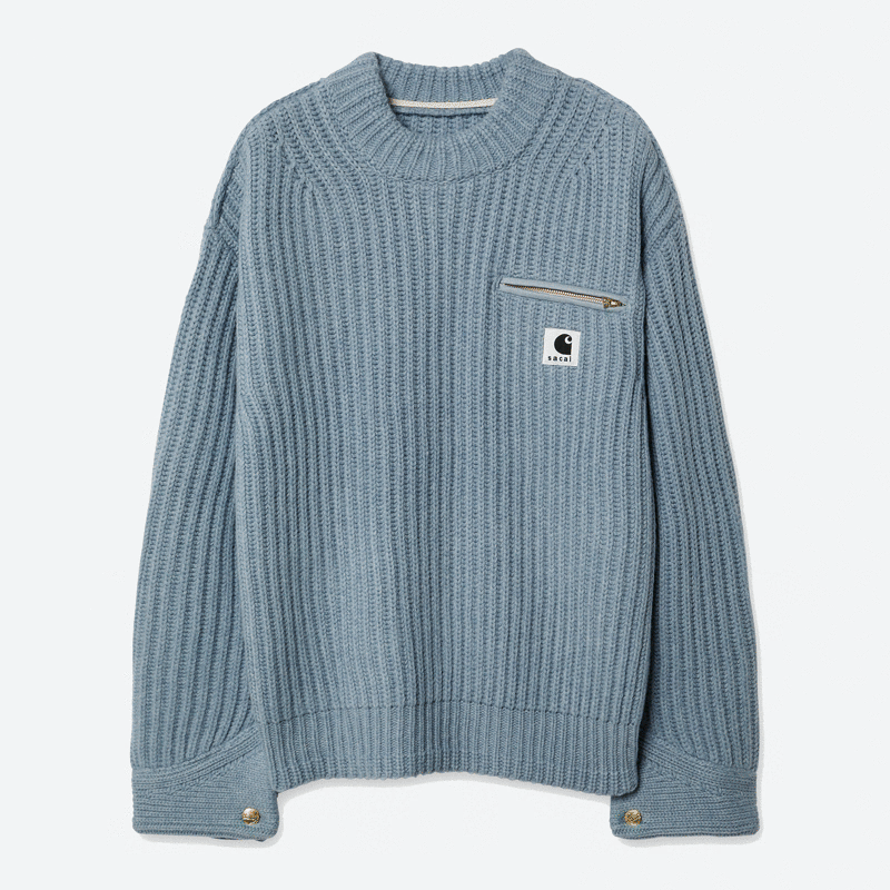 Sacai x Carhartt WIP Knit Detroit Pullover 卡哈特針織毛衣