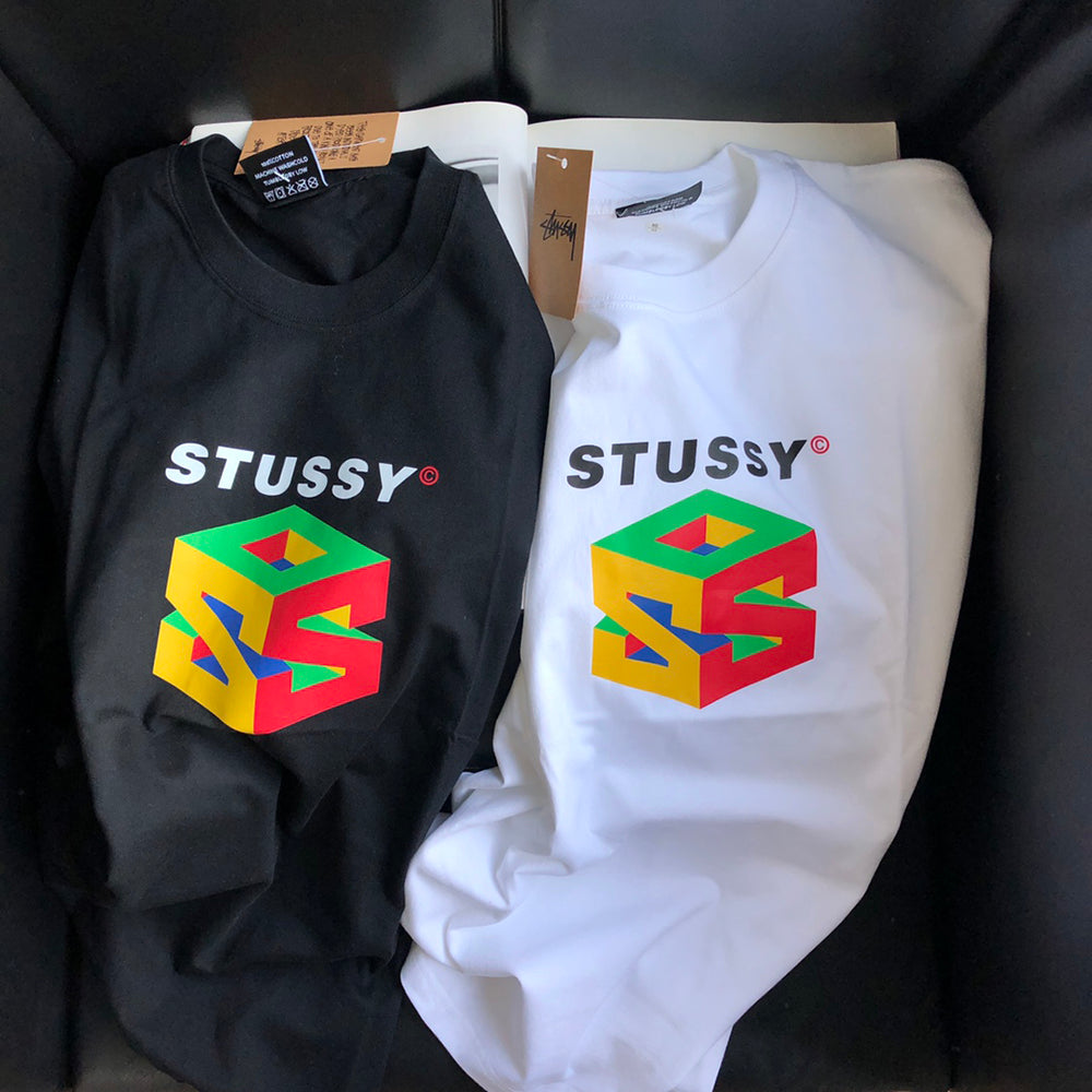 STUSSY 彩色方塊短袖T恤