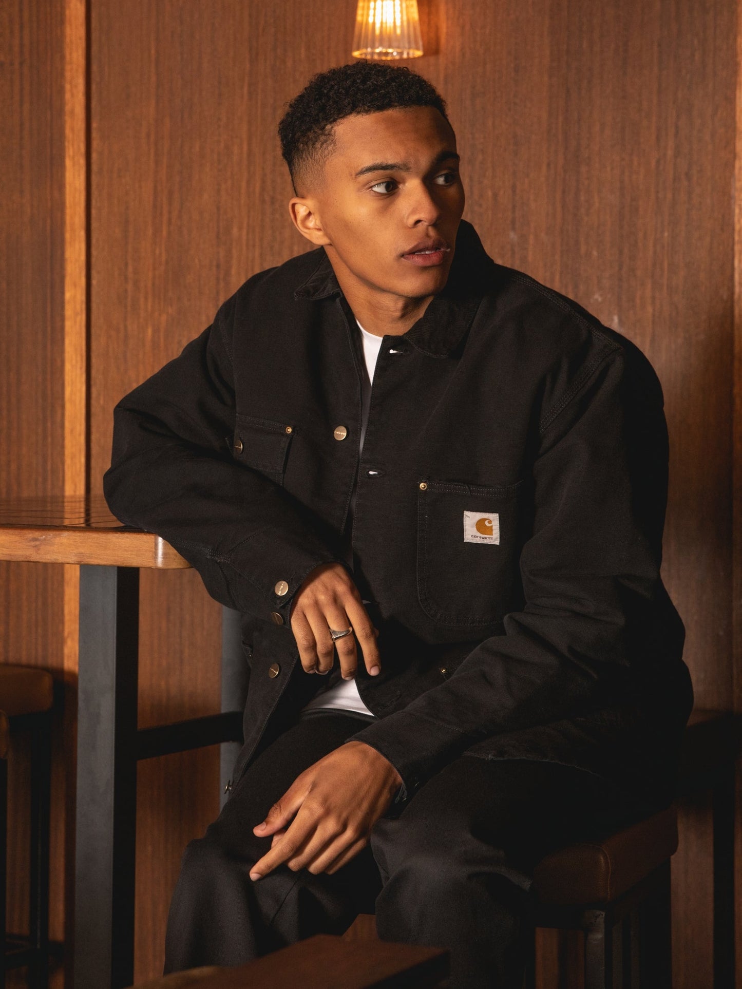 - 全新特價 - Carhartt WIP x Invincible Chore Coat 聯名寬版工裝外套 (黑色L)