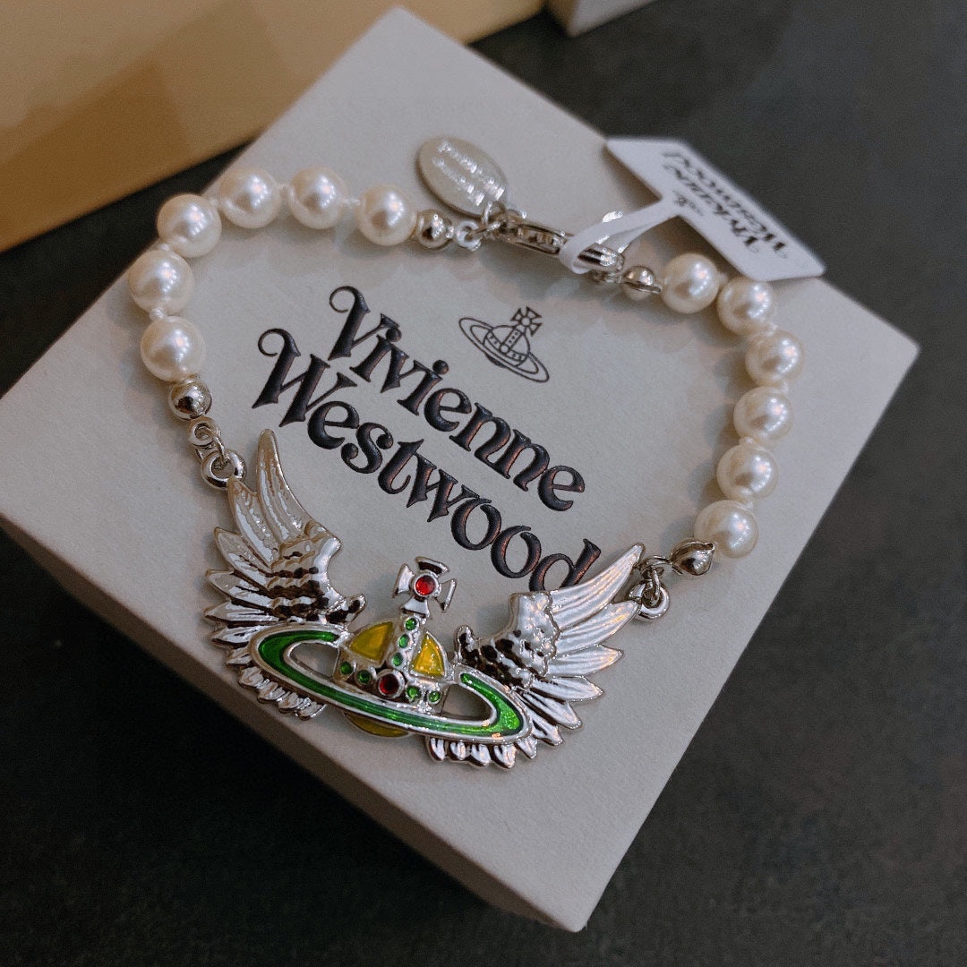 Vivienne Westwood Angel Wings Bracelet Pearl 天使之翼珍珠手鍊