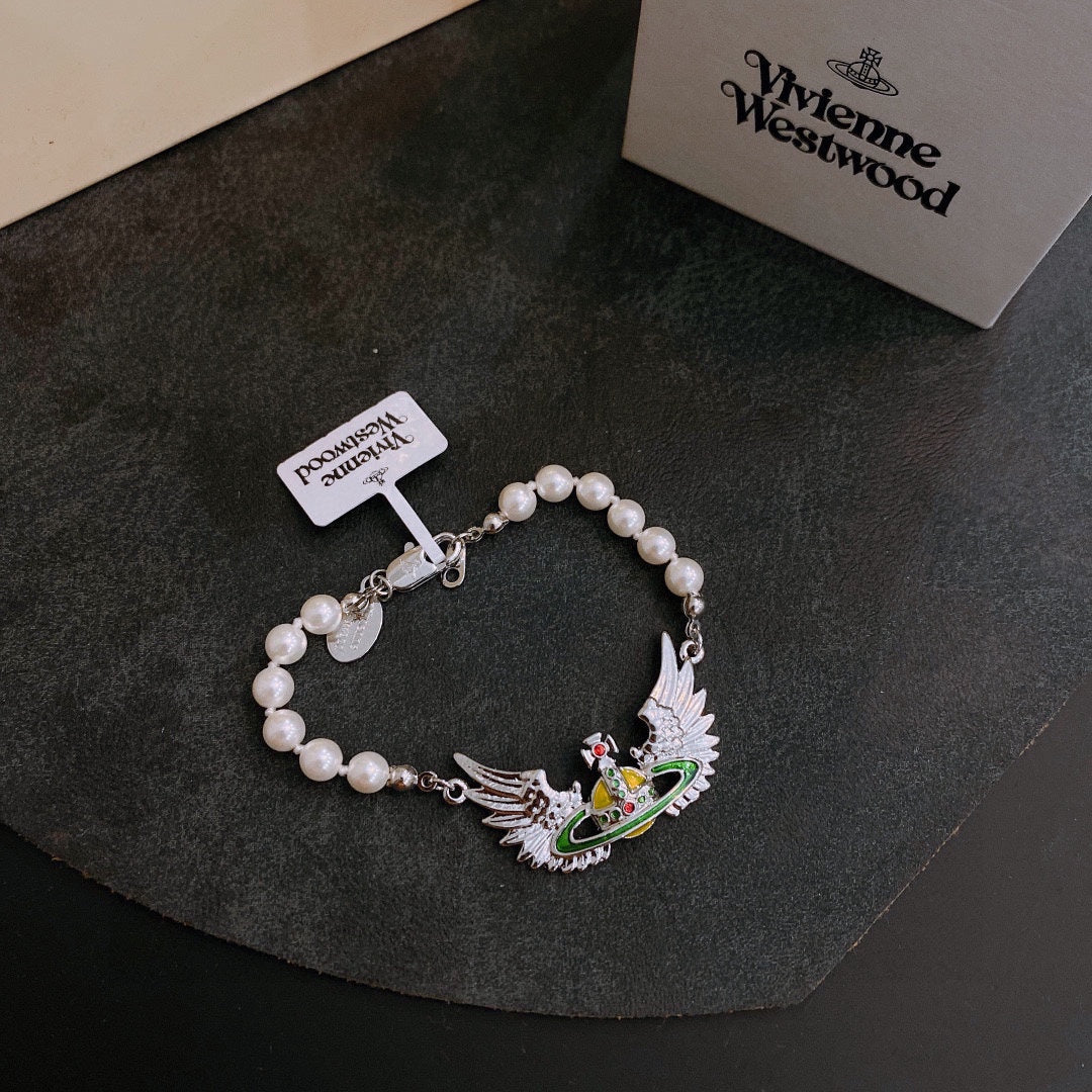 Vivienne Westwood Angel Wings Bracelet Pearl 天使之翼珍珠手鍊