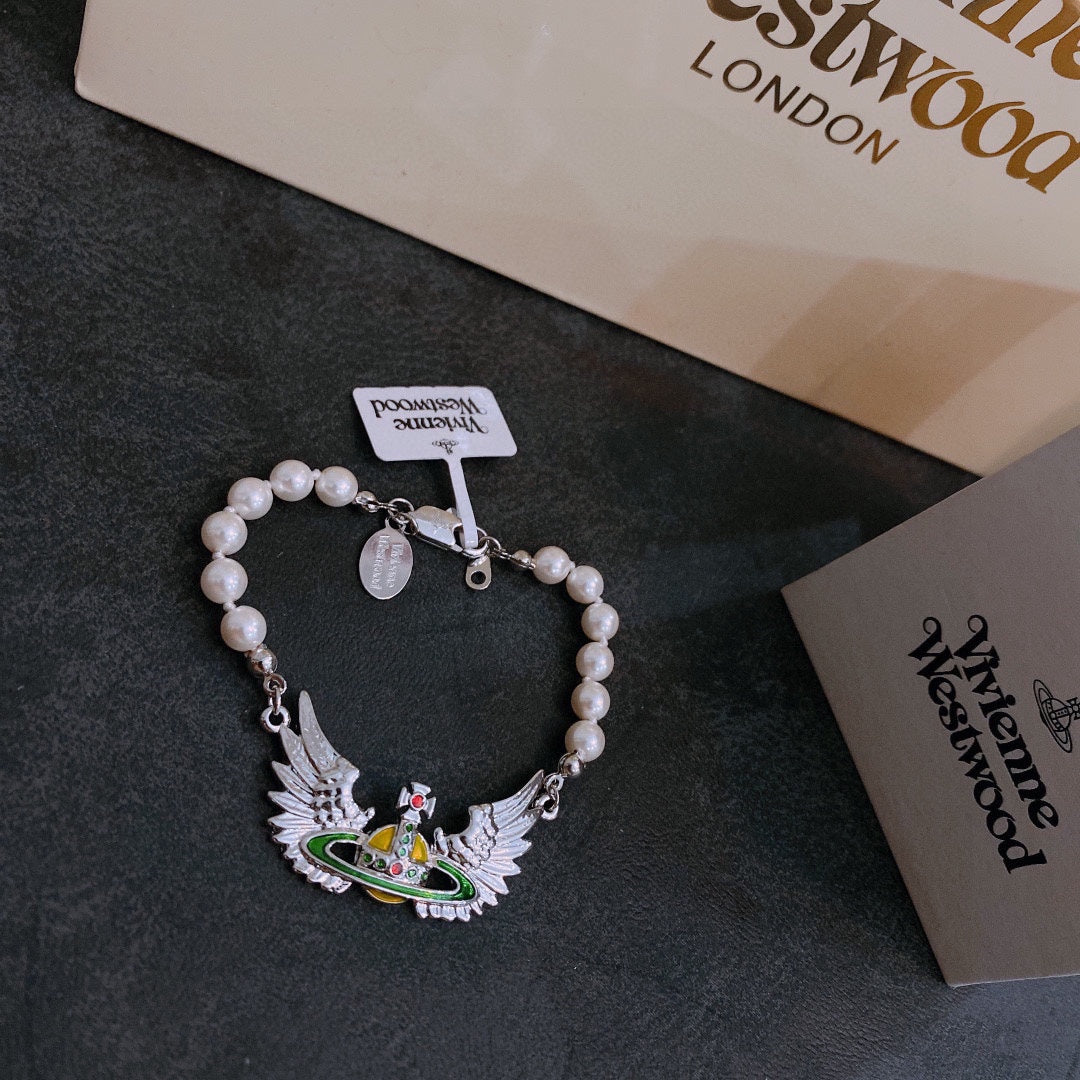 Vivienne Westwood Angel Wings Bracelet Pearl 天使之翼珍珠手鍊