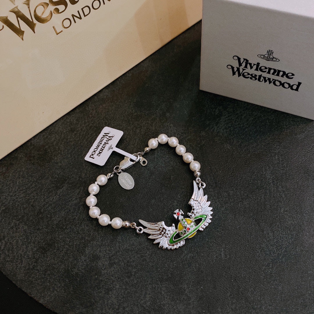 Vivienne Westwood Angel Wings Bracelet Pearl 天使之翼珍珠手鍊
