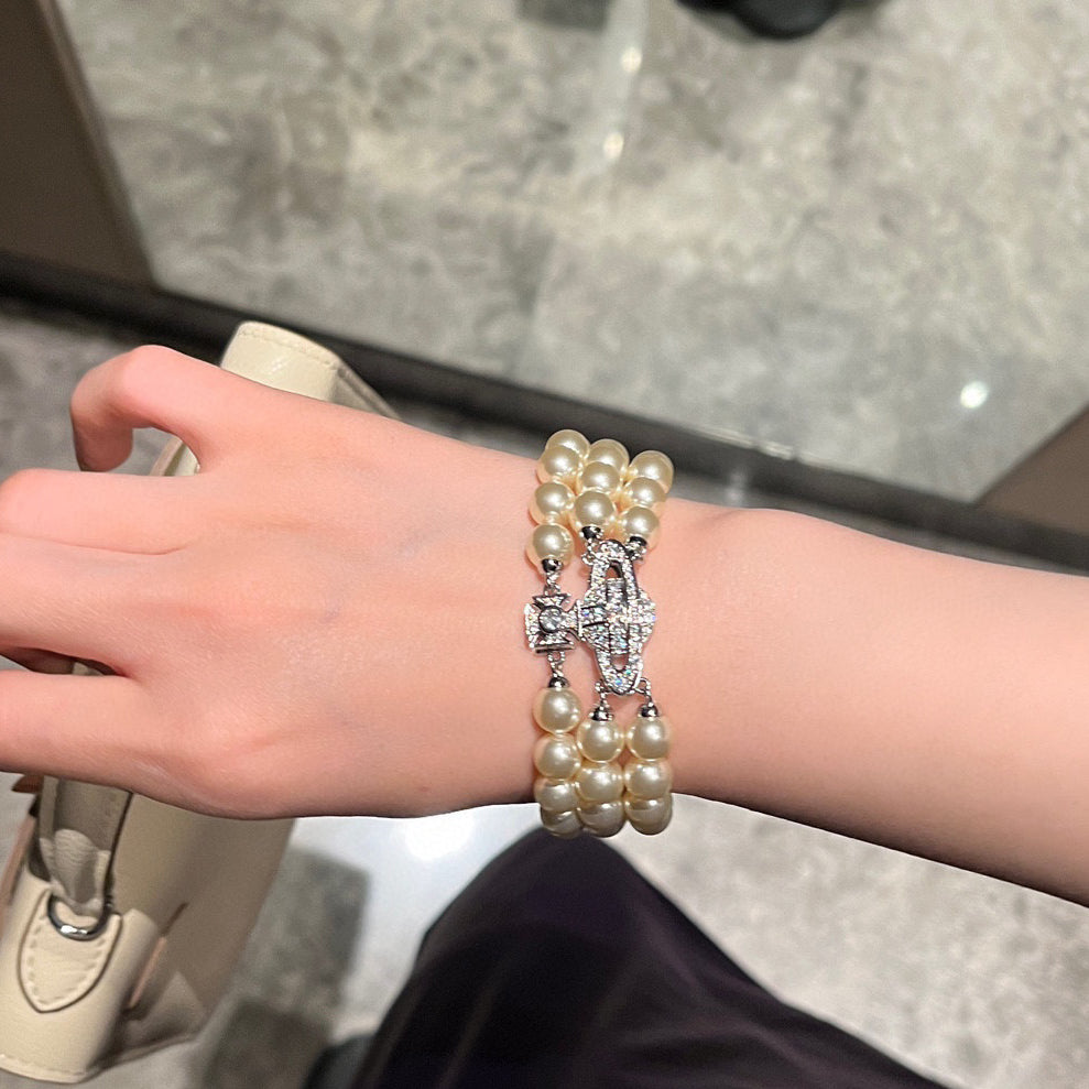 Vivienne Westwood pearl bracelet 三層珍珠手鍊