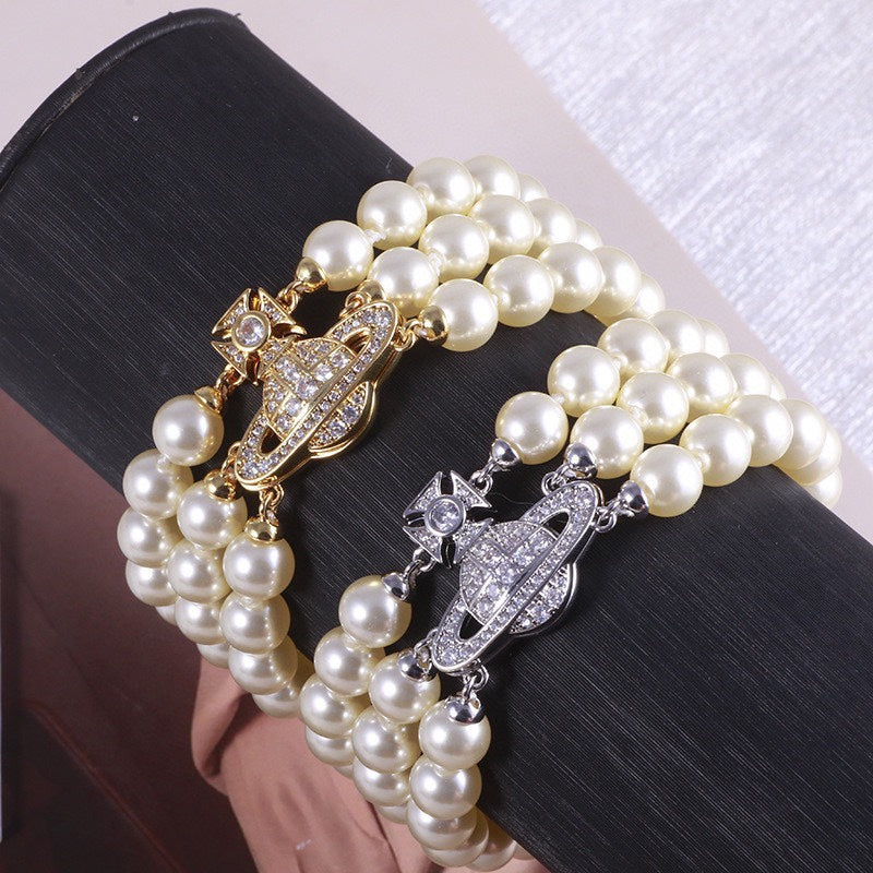 Vivienne Westwood pearl bracelet 三層珍珠手鍊