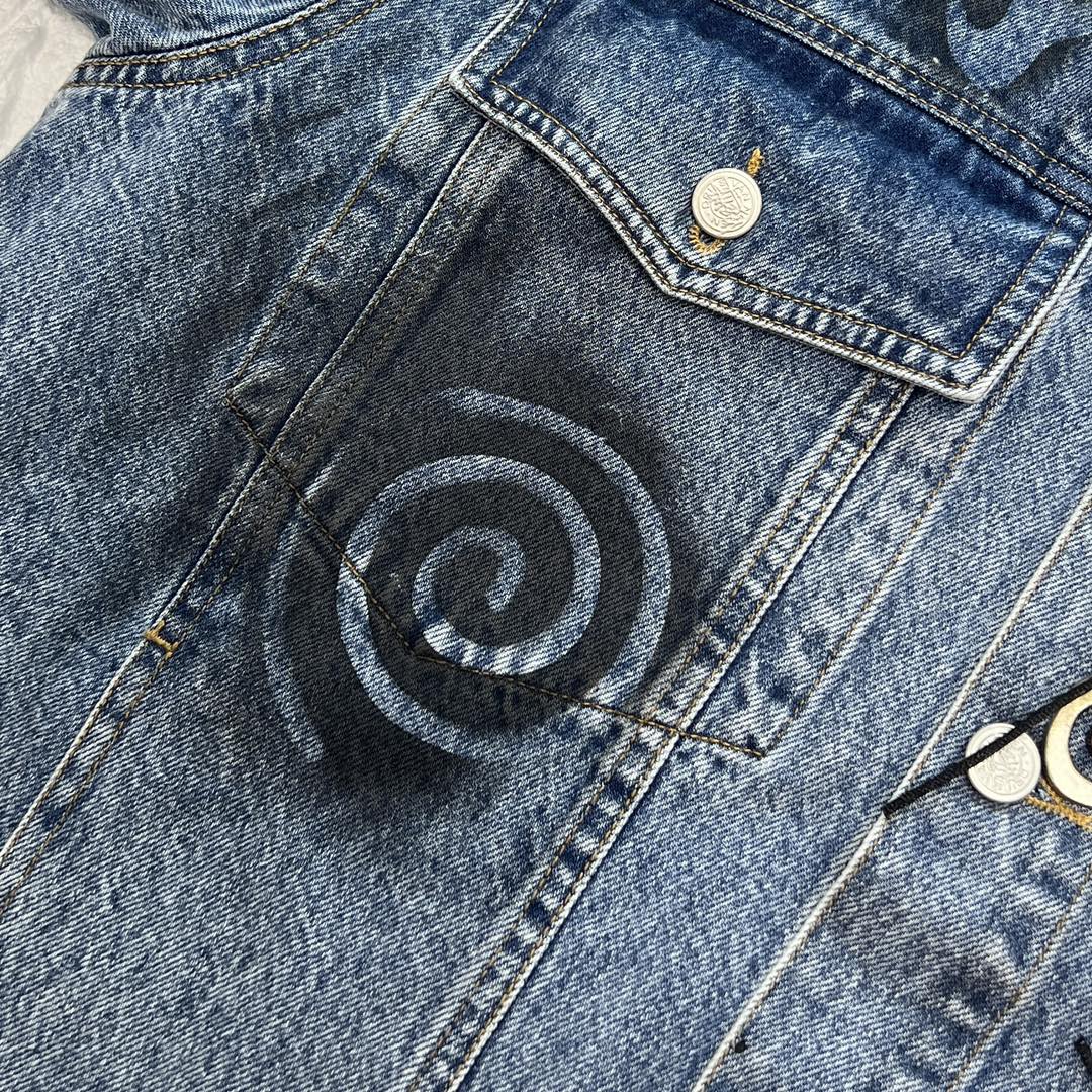 STUSSY x DVN 聯名手繪塗鴉水洗牛仔外套
