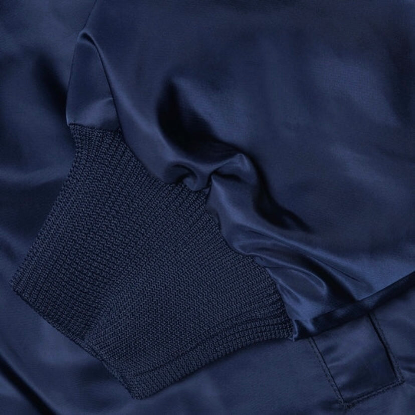 STUSSY 字母刺繡緞面棒球服外套