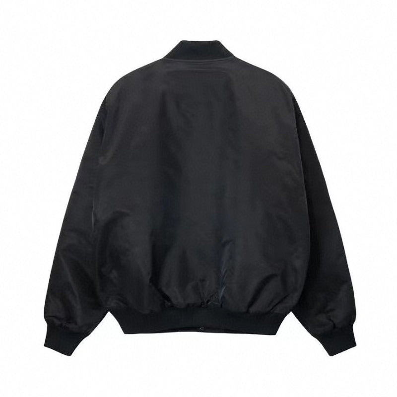 STUSSY 字母刺繡緞面棒球服外套