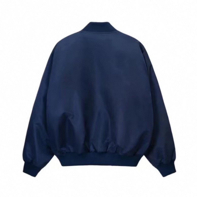 STUSSY 字母刺繡緞面棒球服外套