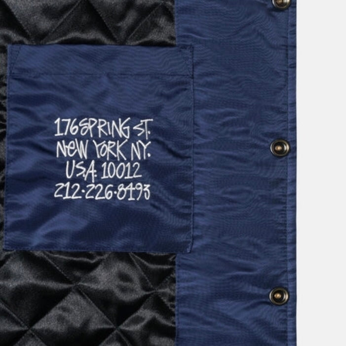 STUSSY 字母刺繡緞面棒球服外套