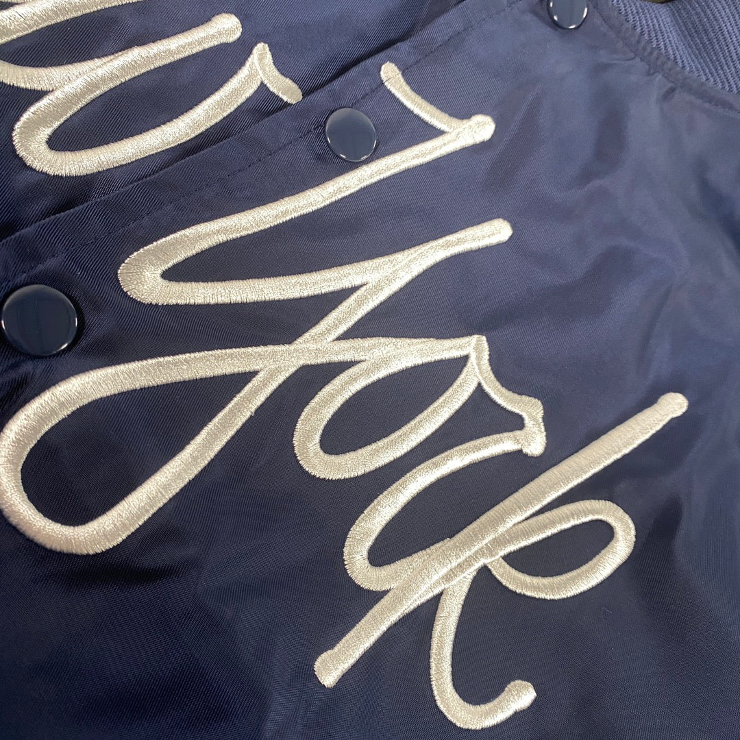 STUSSY 字母刺繡緞面棒球服外套