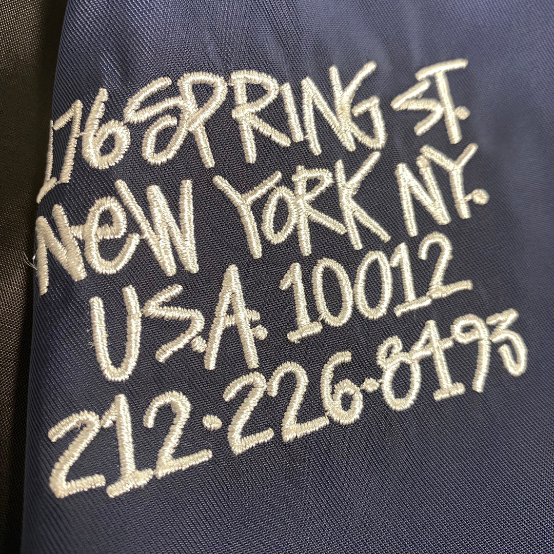 STUSSY 字母刺繡緞面棒球服外套