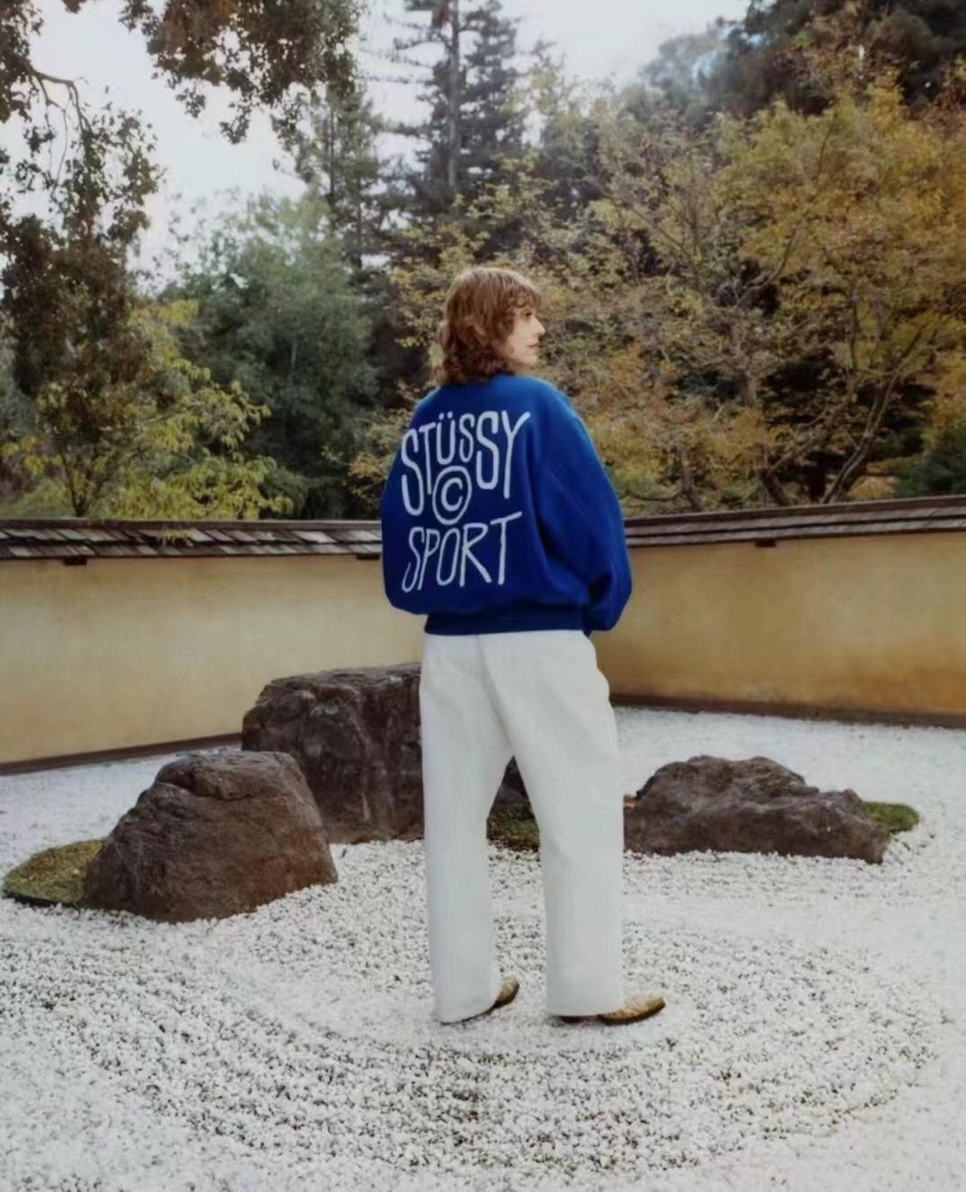 - 全新特價 - STUSSY SPORT MELTON VARSITY JACKET 校隊毛呢夾克 (杏色M )