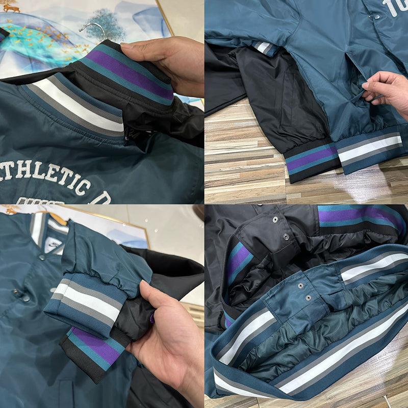 NIKE 緞面廓形棒球外套