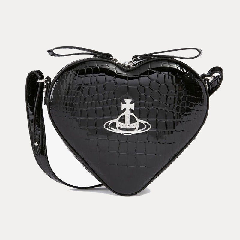 Vivienne Westwood 鱷魚壓紋迷你愛心背包