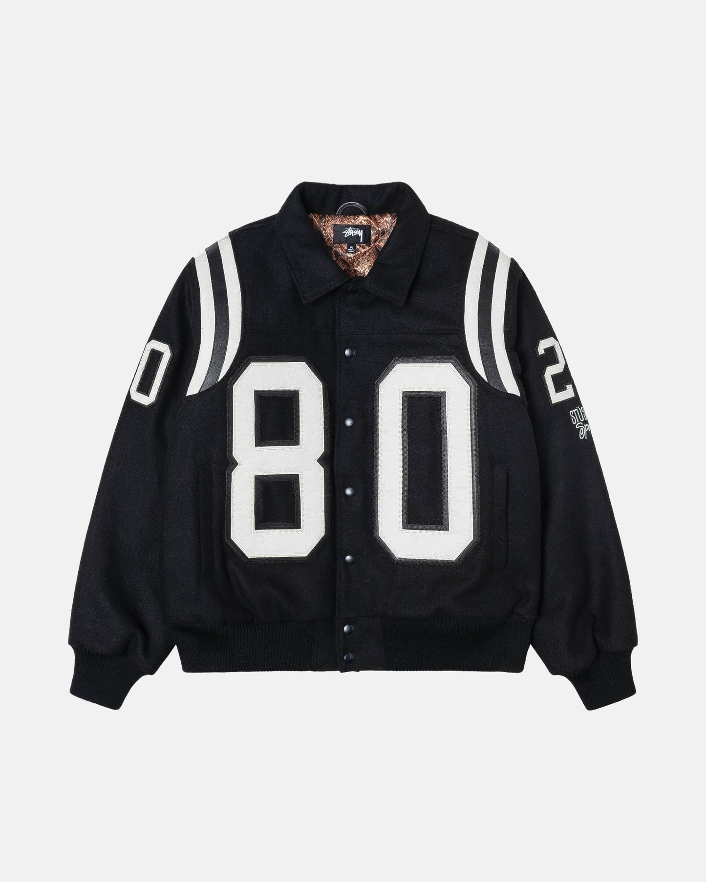 STUSSY 80 WOOL VARSITY JACKET 翻領鋪棉夾克