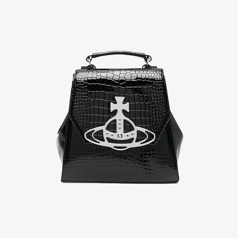 Vivienne Westwood 鱷魚壓紋雙肩包