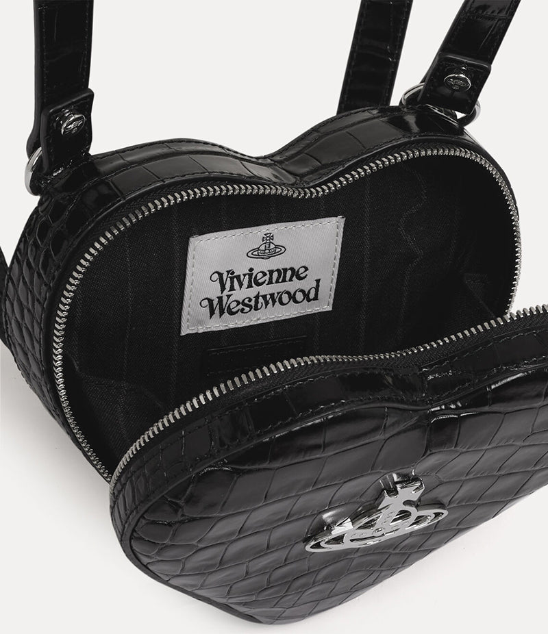 Vivienne Westwood 鱷魚壓紋迷你愛心背包