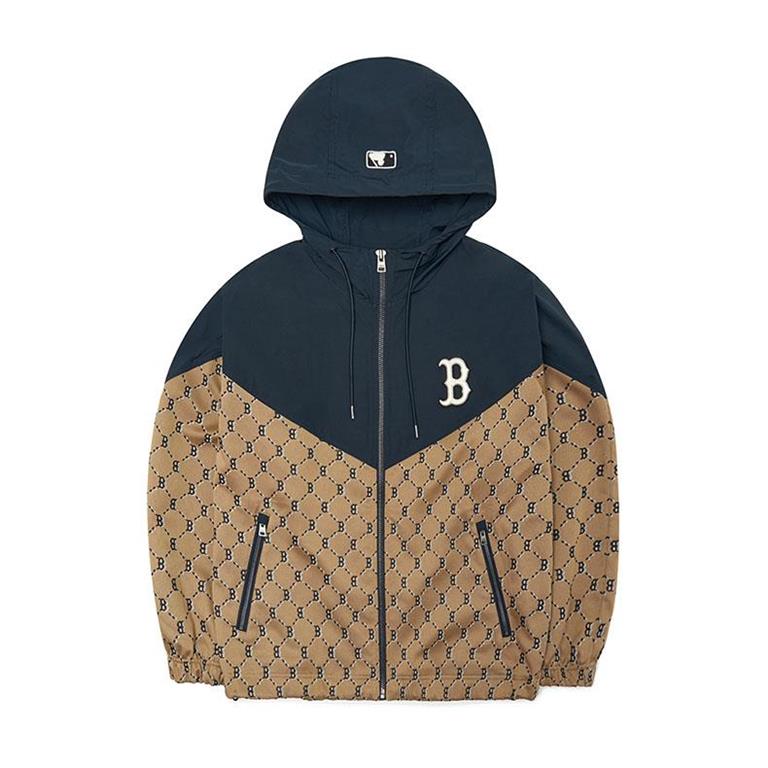 韓國MLB連帽防風外套 MONOGRAM系列風衣