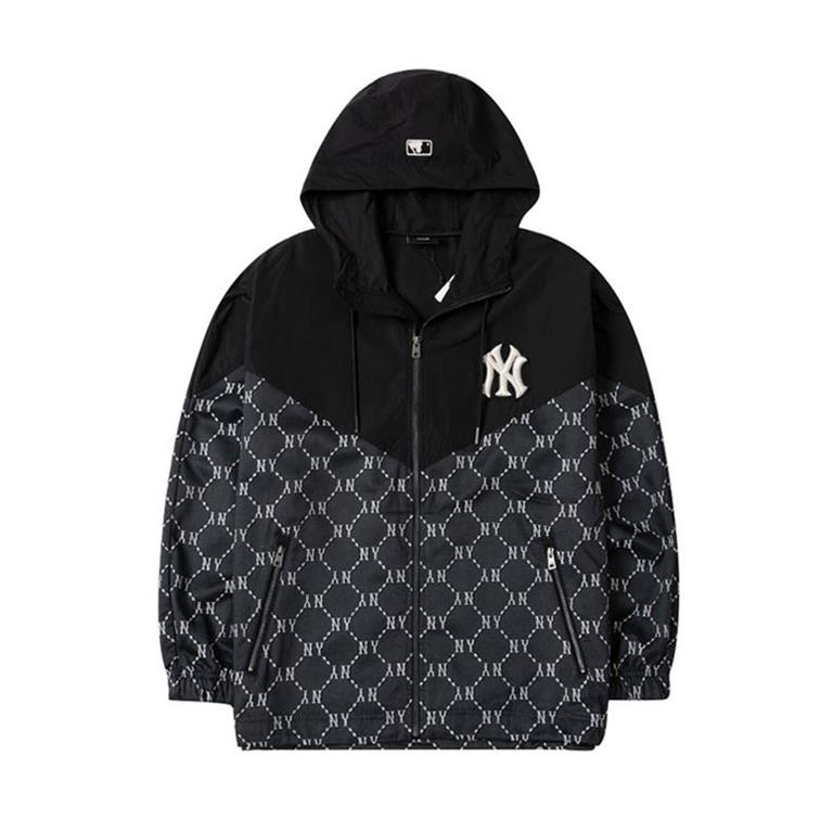韓國MLB連帽防風外套 MONOGRAM系列風衣