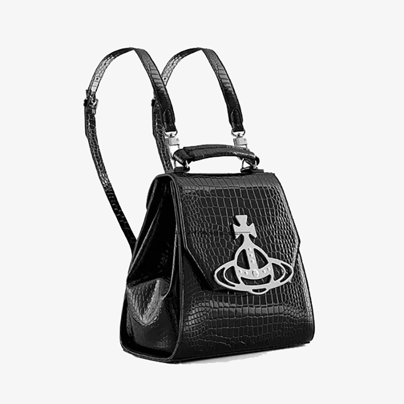 Vivienne Westwood 鱷魚壓紋雙肩包