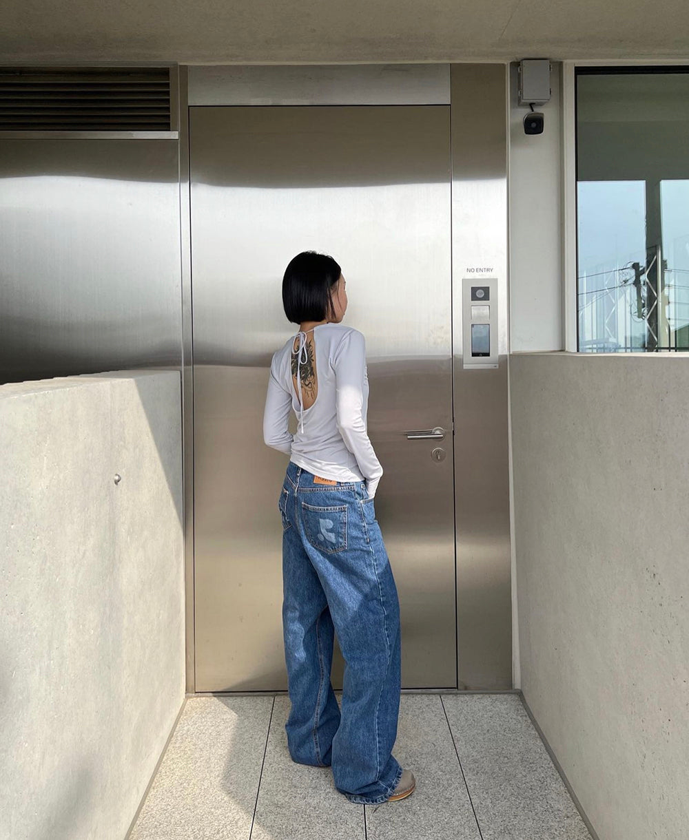 韓國 Rest&Recreation 寬鬆直筒牛仔褲