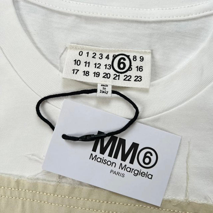 MM6 拼接印花短袖T恤