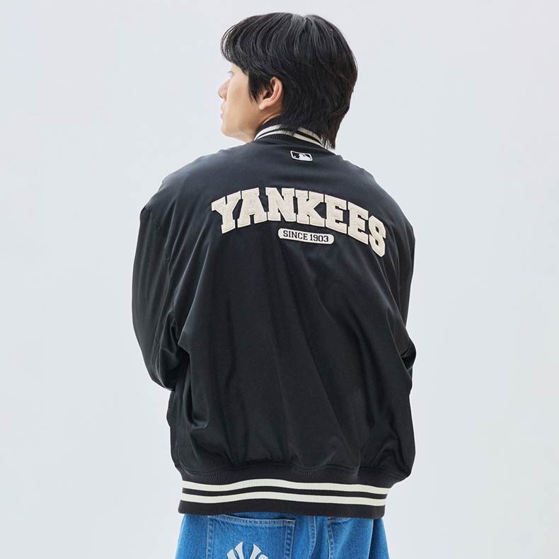 韓國 MLB 美式復古棒球夾克