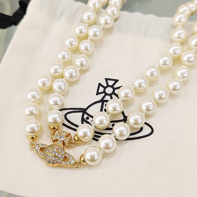 Vivienne Westwood Pearl Choker 雙排珍珠項圈