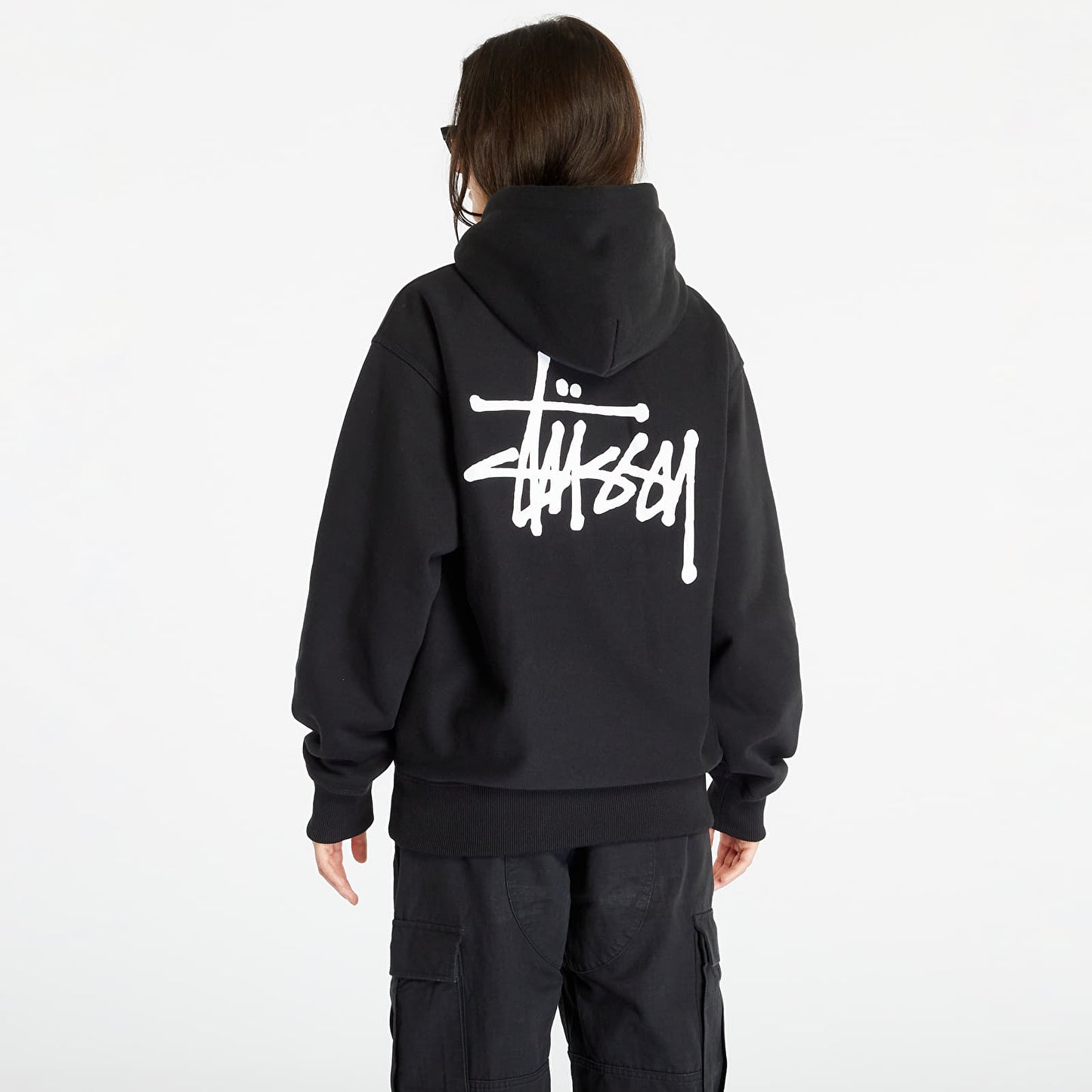 - 全新特價 - STUSSY BASIC FLEECE HOODIE 刷毛連帽上衣 (黑M)