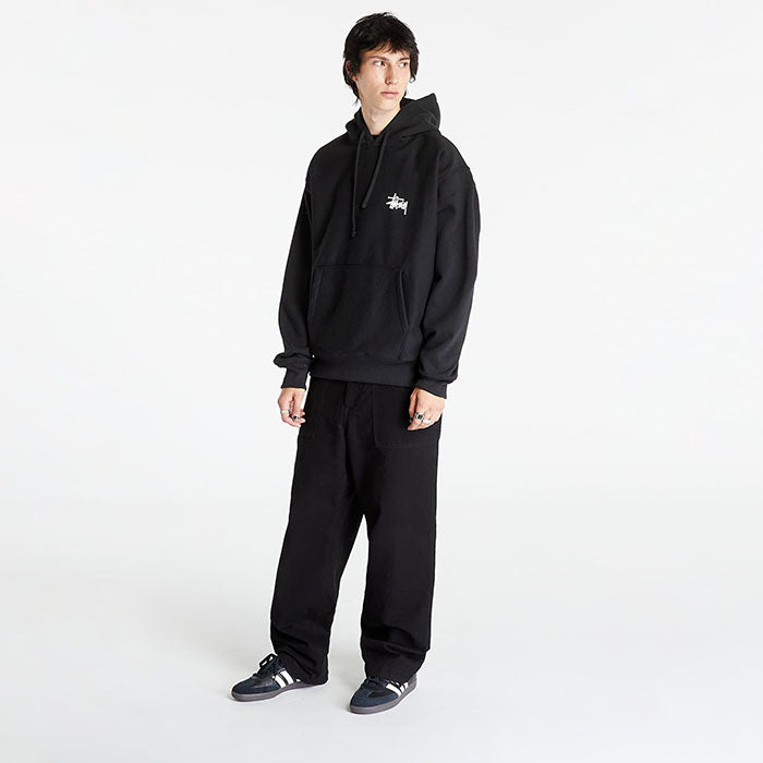 - 全新特價 - STUSSY BASIC FLEECE HOODIE 刷毛連帽上衣 (黑M)
