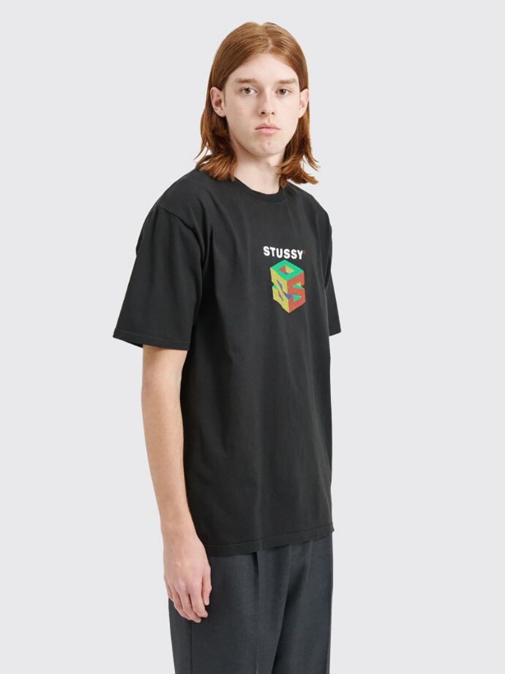 STUSSY 彩色方塊短袖T恤