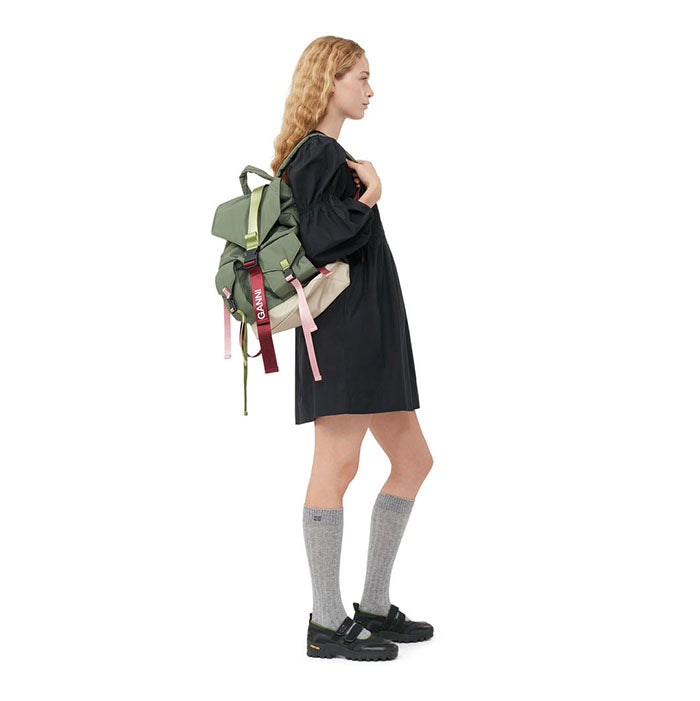 GANNI Tech Multi-Pocket Recycled Backpack 多功能後背包