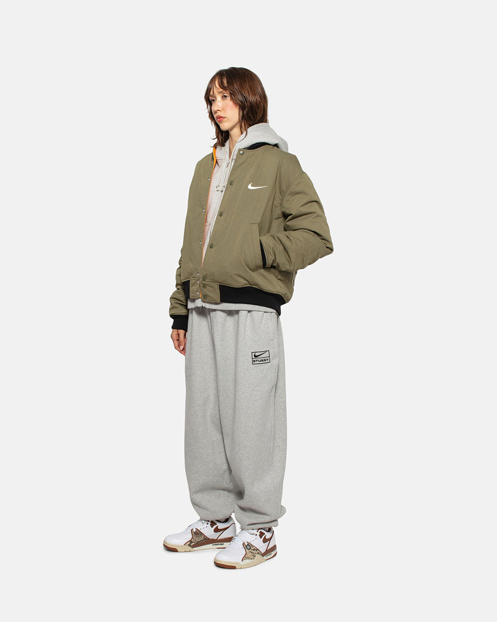 STUSSY x NIKE 聯名雙面穿衍縫鋪棉夾克