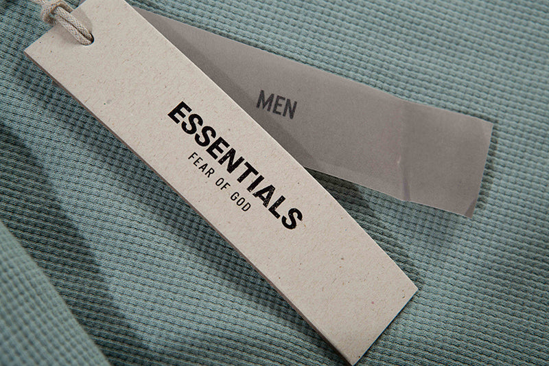 FEAR OF GOD ESSENTIALS HOODIE SYCAMORE 立體矽膠印花華夫格連帽衛衣 - VANASH