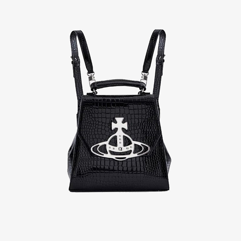 Vivienne Westwood 鱷魚壓紋雙肩包