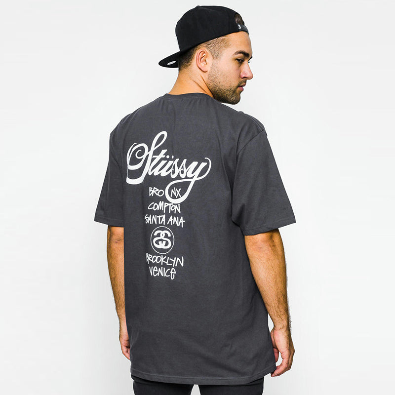 - 全新特價 - STUSSY WHITE WORLD TOUR T-SHIRT 世界巡遊短袖T恤 (白色XL)