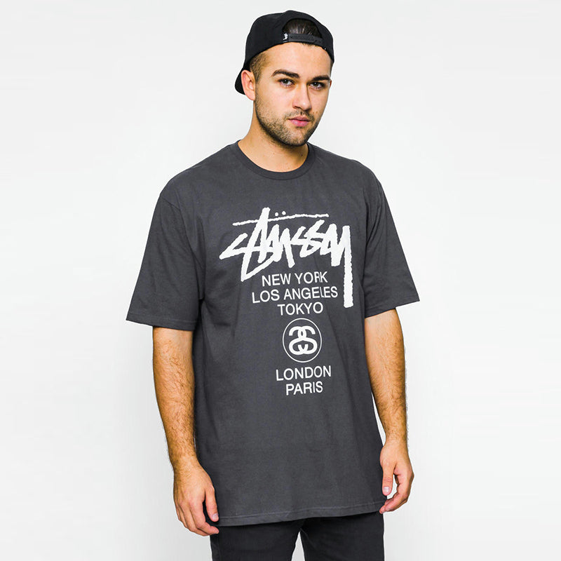 - 全新特價 - STUSSY WHITE WORLD TOUR T-SHIRT 世界巡遊短袖T恤 (白色XL)