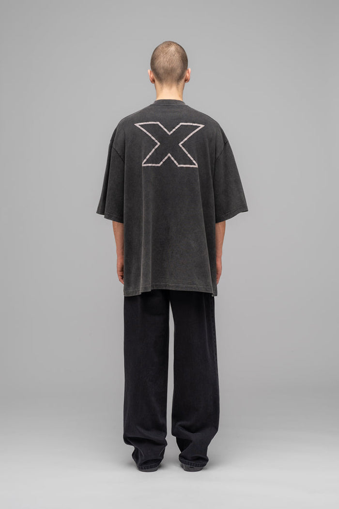 032c "X" LAYERED 做舊廓形短袖T恤