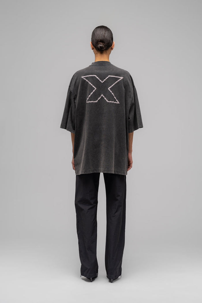 032c "X" LAYERED 做舊廓形短袖T恤